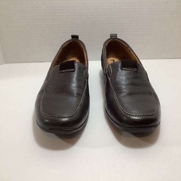 Naturalizer Women’s Size 7 wide Dark Brown Leather Slip on Casual Flat Loafers - Picture 3 of 9